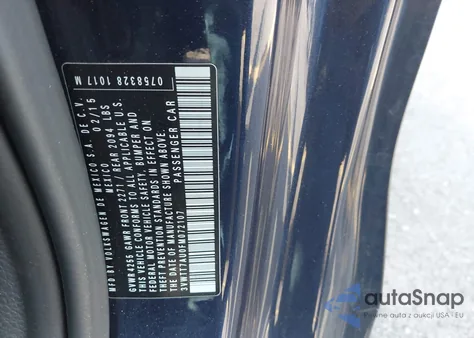 2015 Volkswagen Golf Gti 2.0T S 2-Door из США, поврежденный, VIN 3VWTT7AU0FM072107